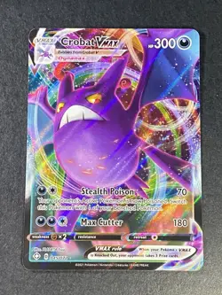 Pokemon TCG Crobat VMAX Ultra Rare Holo Card 045/072 Shining Fates NM - Image 2
