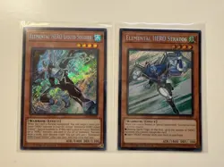 Yu-Gi-Oh! Elemental Hero 2 Card Lot, Liquid Soldier, Stratos - Image 1