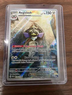 Pokemon Aegislash 210/182 SV04 Paradox Rift Illustration Rare Holo Card - Image 1