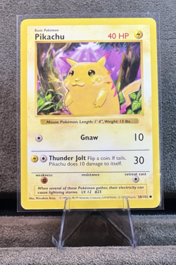 Pokemon TCG Pikachu Base Set Shadowless Yellow Cheeks Card 58/102 LP - Image 2