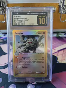 Pokemon 2003 Graveler Reverse Holo Card 30/97 EX Dragon CGC Pristine 10 - Image 1