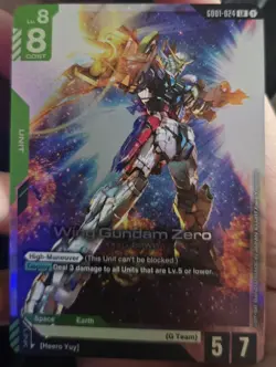 4 Wing Gundam Zero LR GD01-024 Newtype Rising Gundam Cards Game - Image 1