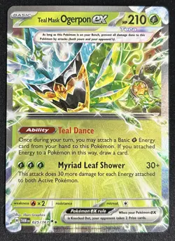 Teal Mask Ogerpon ex 025/167 Twilight Masquerade Double Rare Pokemon TCG Card NM - Image 1