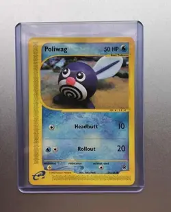 2002 Pokemon TCG Poliwag 125/165 Expedition E-Reader WOTC Card - Image 1