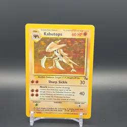 Pokemon Kabutops 9/62 Fossil Holo Rare Unlimited 60 HP Card - Image 1