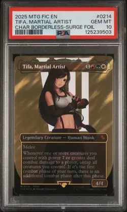 2025 MTG FINAL FANTASY COMMANDER #0214 TIFA, MARTIAL ARTIST PSA 10 - Image 1