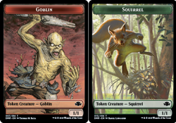 NM Foil Goblin/Squirrel Token, Dominaria Remastered Token, Magic the Gathering - Image 1