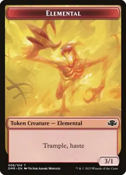 Goblin (007) / Elemental (006) Token x1 1x FOIL Dominaria Remastered NM MTG - Image 2