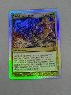 MTG FOIL "Ach! Hans, Run!" Unhinged Magic the Gathering - Image 1
