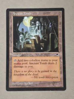 MTG Magic the Gathering Ancient Tomb Land 1992 Wizards of the Coast BB LP/NM - Image 1