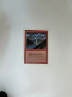 X1- Lightning Bolt, Revised Edition, Magic the Gathering MTG LP - Image 1