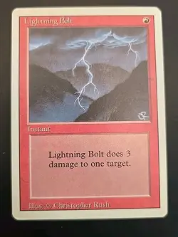 Lightning Bolt Revised Edition MTG Regular Lightly Played (CD1968) - Image 1