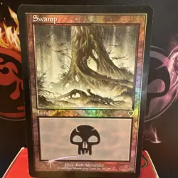 Magic: The Gathering Swamp Foil Land 341/350 2000 Rob Alexander - Image 1