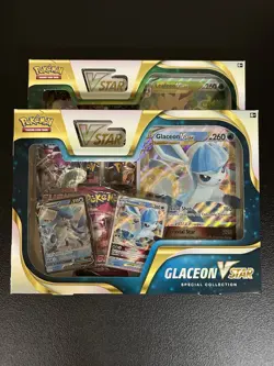 Pokemon TCG: Pokemon Center Glaceon And Leafeon V Star Special Collection Boxes - Image 1