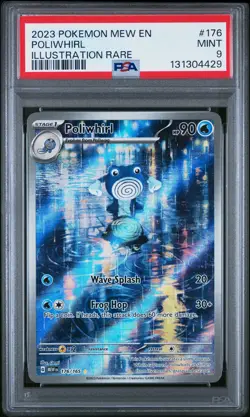 2023 POKEMON MEW EN-151 ILLUSTRATION RARE #176 POLIWHIRL PSA 9 - Image 1