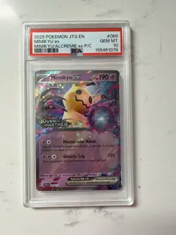 Pokemon 2025 Journey Together Mimikyu ex Stamped Holo PSA 10 069/159 - Image 1