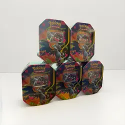 Pokemon TCG Mega Charizard X ex Tins Lot Of 5 Factory Sealed ✅ Ships Fast ✅ - Image 1