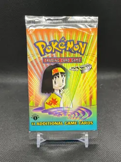 Pokemon TCG Gym Heroes Unlimited Booster Pack Erika WOTC 1999 SEALED - Image 1
