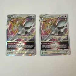 Pokemon Arceus VSTAR Ultra Rare Holo 123/172 Swsh09 Brilliant Stars TWO PACK - Image 1