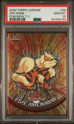 PSA 10 Pokemon Topps Chrome Arcanine #59 - Image 1