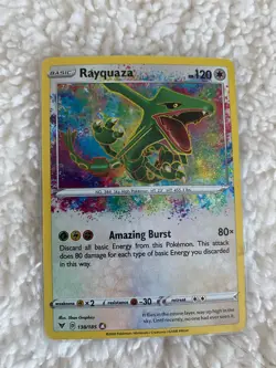 Rayquaza 138 Amazing Rare Holofoil Pack Fresh Pokemon SWSH Vivid Voltage English - Image 1