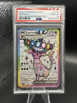 SVP EN PSA 10 Espeon ex 175 Promo PRE Premium Figure Collection Gem Mint Pokemon - Image 1