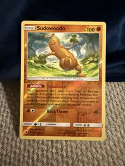 Pokemon TCG Sudowoodo Guardians Rising 66/145 Reverse Holo LP. - Image 1