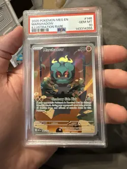 Pokemon 2025 Marshadow 146/132 Illustration Rare Mega Evolution GEM MINT PSA 10 - Image 1