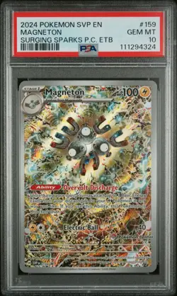 Magneton Pokemon Center Stamped Promo Surging Sparks PSA 10 - Image 1