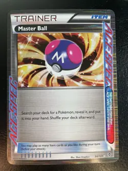 Master Ball 94/101 LP Plasma Blast Ace Spec Pokemon TCG - Image 1
