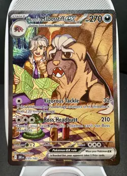 Pokemon Arven's Mabosstiff ex 270 HP Stage 1 Full Art Holo EX 235/182 English - Image 1