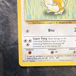 Pokemon Raticate 40/102 Base Set Stage 1 60 HP Uncommon Regular WOTC 1999 - Image 5