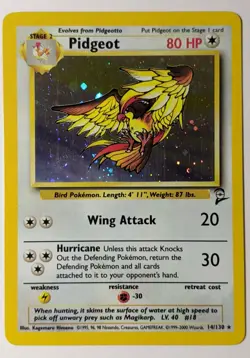 Pokemon TCG Pidgeot Base Set 2 Holo Unlimited Rare #14 NM-MT - Image 1
