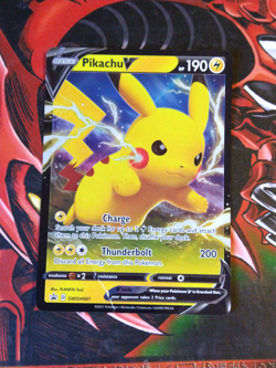 Pikachu V - SWSH061 - Ultra Black Star Promo Holo Sword & Shield Pokemon HP - Image 1