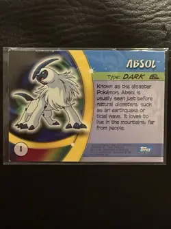 Absol #1 Pokemon 2004 Topps Advanced Challenge Non Holo (LP) - Image 2