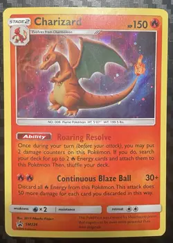 Pokemon TCG Charizard SM226 Reverse Holo Rare Promo LP - Image 1