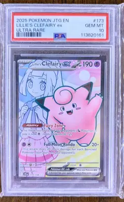 Lillie's Clefairy EX Holo Full Art 173/159 Journey Together PSA 10 Pokemon TCG - Image 1