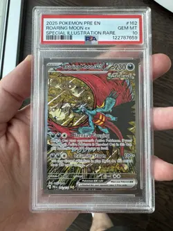 2025 POKEMON PRE EN-PRISMATIC EVOLUTIONS #162 ROARING MOON EX PSA 10 - Image 1