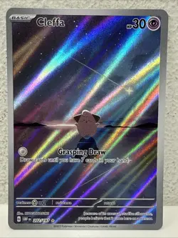 Cleffa Pokemon TCG Full Art Illustration Rare Holo Obsidian Flames 202/197 - Image 1