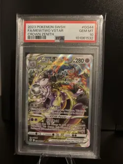 PSA 10 💎 GEM MINT Pokemon Crown Zenith Galerias Gallery Mewtwo Full Art #GG44 - Image 1