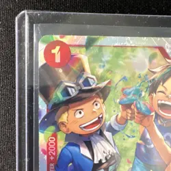 Ace & Sabo & Luffy OP13-007 Carrying on His Will SR Foil Bandai One Piece - Image 5