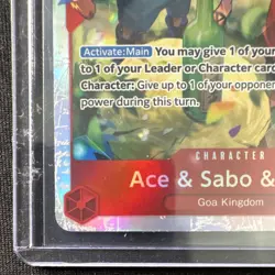 Ace & Sabo & Luffy OP13-007 Carrying on His Will SR Foil Bandai One Piece - Image 2