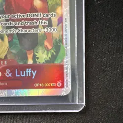 Ace & Sabo & Luffy OP13-007 Carrying on His Will SR Foil Bandai One Piece - Image 3