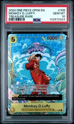 Monkey.D.Luffy (TR) OP07-109 Two Legends Foil PSA 10 - Image 1