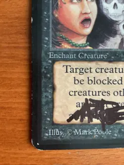 Artist Signed Alpha Edition Fear Mark Poole MTG Magic The Gathering - Image 4