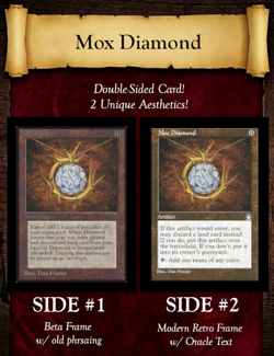 Mox Diamond - Beta & Retro Frame MTG Custom Card (2-Sided) - Playtest Card - Image 1