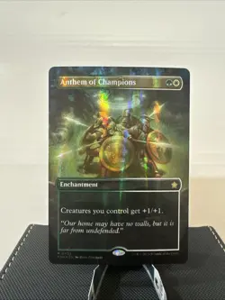 MTG Magic the Gathering Foundations Borderless Mana Foil Anthem of Champions 405 - Image 1
