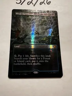 MTG Misty Rainforest Borderless, Dragonscale Foil, Special Guest Tarkir - Image 3