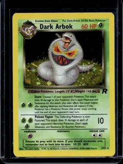 2000 Pokemon Team Rocket Dark Arbok Holo #2/82 - Image 1