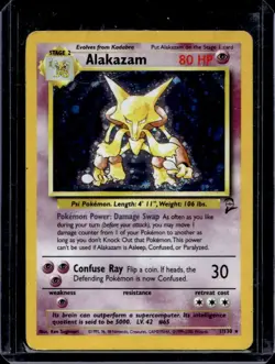 2000 Pokemon Set 2 Alakazam Holo #1/130 - Image 1